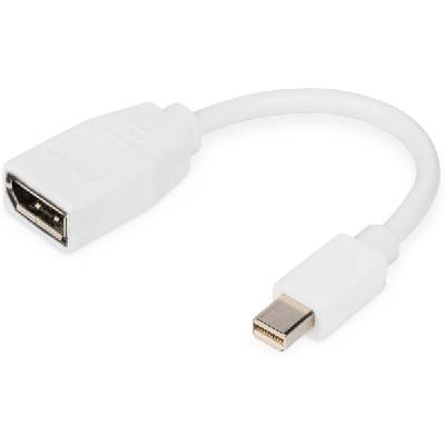 DIGITUS DB-340405-001-W : : Адаптер Mini DisplayPort - DisplayPort, M-F, 4K, DP v1.2, mini DP - DP, бял (DB-340405-001-W)