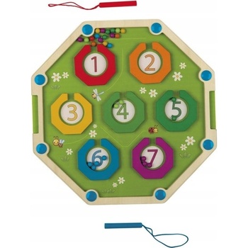 Montessori Playtive Dřevěná výuková hra - počítání (magnetický labyrint)