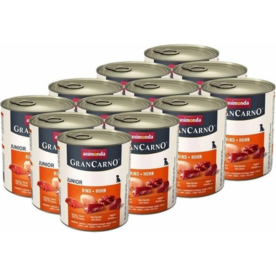Animonda Gran Carno Original Junior hovädzie + kura 12 x 800 g