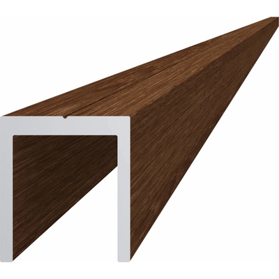 Hliníkový U profil 20,5x22x6000mm, práškový lak se strukturou - ořech