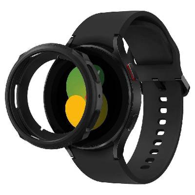 Liquid Air Case - качествен силиконов (TPU) кейс за Samsung Galaxy Watch 5 44мм, Galaxy Watch 4 44мм (черен)