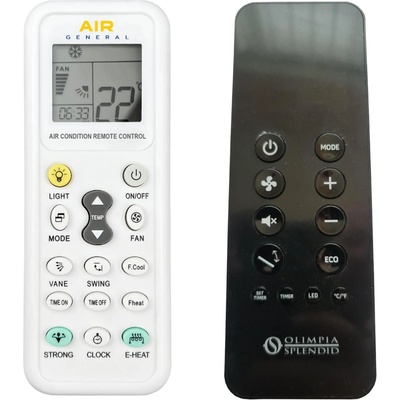 General OLIMPIA SPLENDID Unico Pro Inverter 14 HP, 30 HP, Unico Tower 25 HP RVA, Unico Edge - съвместимо дистанционно управление на марката General (Unico Pro Inverter 14 HP, 30 HP, Unico Tower 25 HP RVA, Unico Edge)