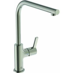Ideal Standard Кухненски смесител Ideal Standard Gusto 303, сребрист въртящ се чучур, Silver Storm (BD418GN)