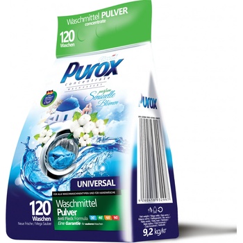 Purox Universal Parfum prácí prášok pre všetky farby 9,2 kg 120 PD