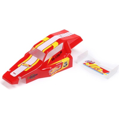 Losi karosérie křídlo červená: Mini JRX2