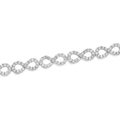 Zlatnictví U Kostela stříbrný kamínkový náramek nekonečno 086