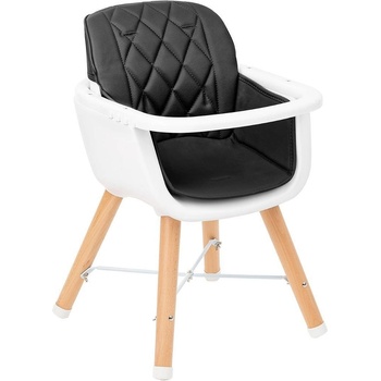 KikkaBoo Стол за хранене 2в1 Woody Black (31004010130)