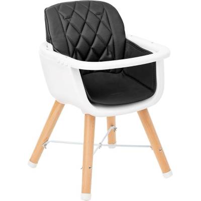 KikkaBoo Стол за хранене 2в1 Woody Black (31004010130)
