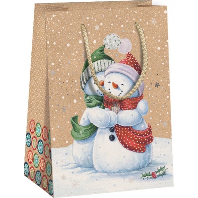 ARGUS Darčeková papierová taška (13 x 18 cm) - Snehuliaci 08240043