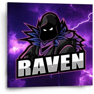 Sablio Obraz FORTNITE RAVEN Fialová bouře - 50x50 cm