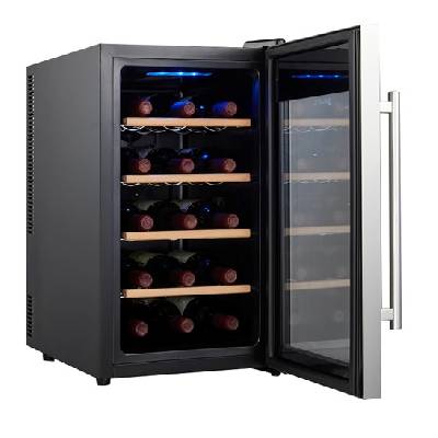 GUZZANTI GZ 1535S, Vinotéka, čierna/nerez