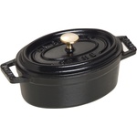 Staub Тенджера за готвене 0, 25 l, овална, черен, чугун, Staub (ST1101125)