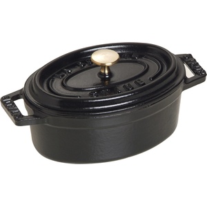 Staub Тенджера за готвене 0, 25 l, овална, черен, чугун, Staub (ST1101125)