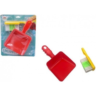 Teddies Uklízecí sada/uklízečka plast smetáček + lopatka na kartě 21x26x5cm