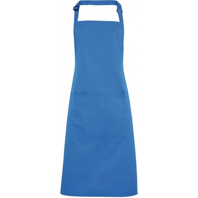 Premier Zástěra dlouhá s kapsou Bib safírová modrá