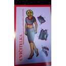 Cvičitelka sběratelská papírová vystřihovánka a omalovánka