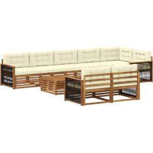 vidaXL Комплект дивани за открито 9 бр (3383533)