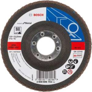 Bosch - Ламелен шлифовъчен диск за стомана, P60, диаметър 115 мм 2608606753 (2608606753)