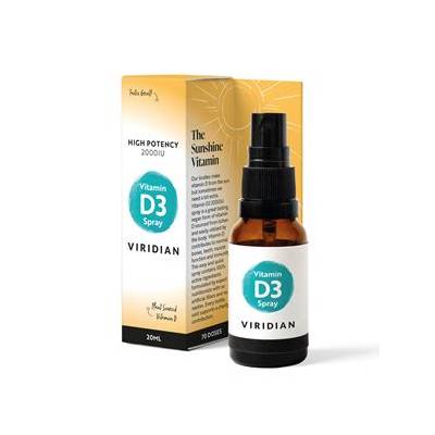 Viridian Nutrition Vitamín D3 2000IU Spray 20ml