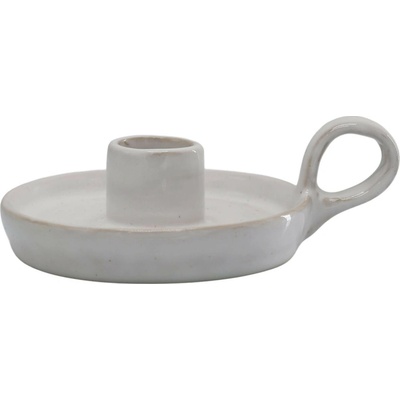 Béžový keramický svícen s očkem Massy - Ø 10*4 cm - Chic Antique