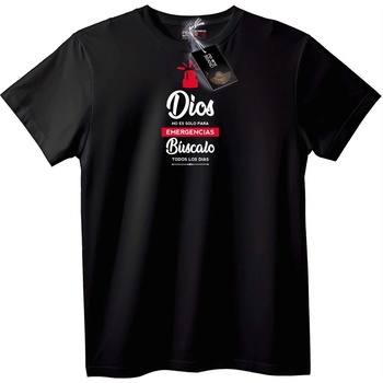 NOONEBRAND Тениска Бог Не Само за Спешни Случаи - 2XL, Black