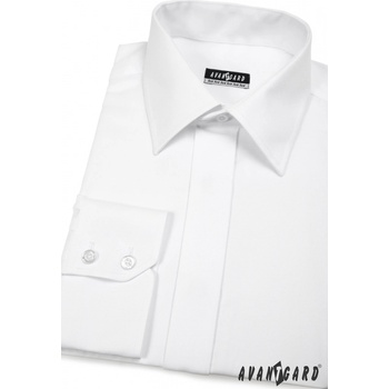 Avantgard pánská košile klasik s krytou légou bílá 562-1