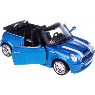 Bburago Mini Cooper S Cabriolet metalíza modrá 1:32