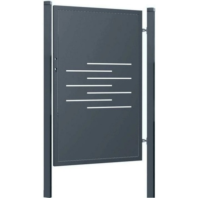 EKOfence Dizajnová bránka LINE 1kr. 1000x1500mm antracit so plotový stĺpikmi 16211