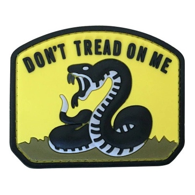 ARMED PATCHES PVC nášivka - Don't Tread on Me, žlutá – Zboží Dáma