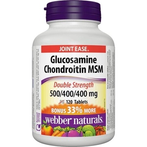 Webber Naturals Glucosamine, Chondroitin, MSM/ Глюкозамин, Хондроитин и МСМ х 120 таблетки (3835 WN)
