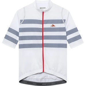 CafÉ du cycliste Мъжка фланелка с къс ръкав за колоездене CAFÉ DU CYCLISTE Mona Cycling jersey - Mariniere (056-4292-0212)