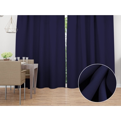 Biante Dekoračný záves Rongo RG-079 Námornícka modrá 140x140 cm