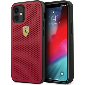 Ferrari Предпазен калъф Ferrari FESPEHCP12SRE On Track Perforated, За iPhone 12 Mini Red (3700740479599)