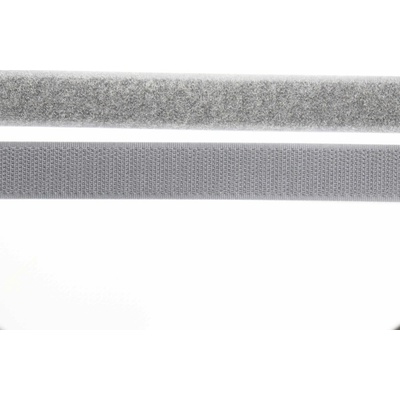 Pro Háčkování Suchý zip, 20 mm, komplet světle šedý