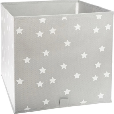 Atmosphera for Kids Úložný box s hviezdičkami 29 x 29 x 29 cm sivá