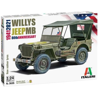Italeri Model Kit auto Willys Jeep MB 1:24