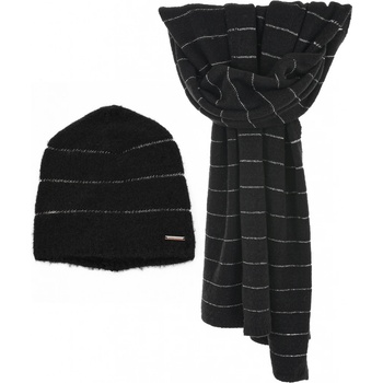 Rino Pelle set zimní čepice a šála černá