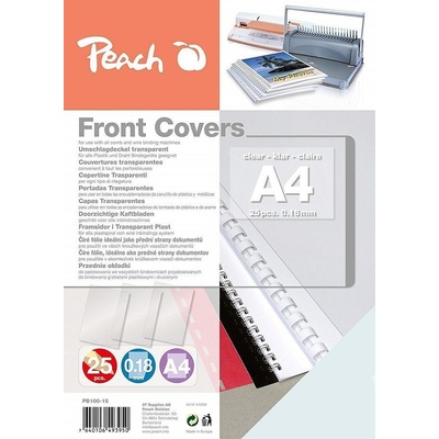 Peach A4 predný 0,18mm priehľadné 25 ks