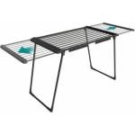 Songmics clothes airer, floor dryer, extendable wings, wing clothes airer, 22 m drying area, wing clothes dryer with sock holder, foldable, ink black LLR522BH01