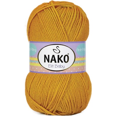 Nako Příze Elit baby 1636 hořčicová