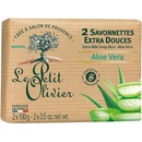 Le Petit Olivier Aloe Vera extra jemnej toaletné mydlo s prírodnými extraktmi 2 x 100 g
