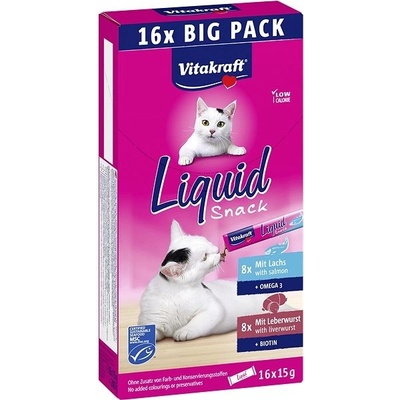 Vitakraft Cat Liquid snack játrovka a losos 240 g