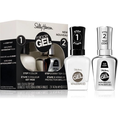 Sally Hansen Miracle Gel комплект лак за нотки и top coat цвят 900 Get Mod