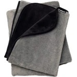 LIBERATOR Fascinator Пухкаво одеяло от изкуствена кожа, сиво (P25733)