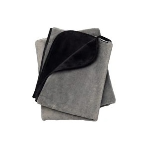 LIBERATOR Fascinator Пухкаво одеяло от изкуствена кожа, сиво (P25733)