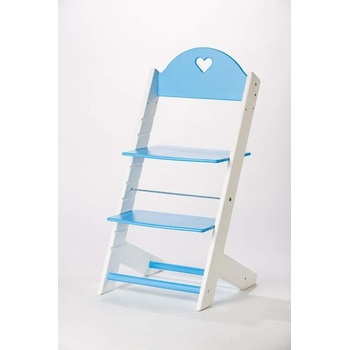 Lucas Wood Style rostoucí židle Mixle bílá/modrá