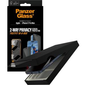 Panzer Стъклен протектор PanzerGlass за iPhone 17 Pro Max, Privacy, инсталационен бокс