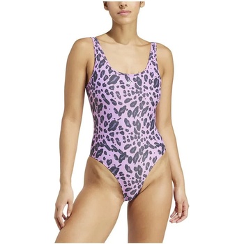 Adidas Бански костюм Adidas Essentials Animal Print U Back swimsuit - Purple (Preloved Purple / White)