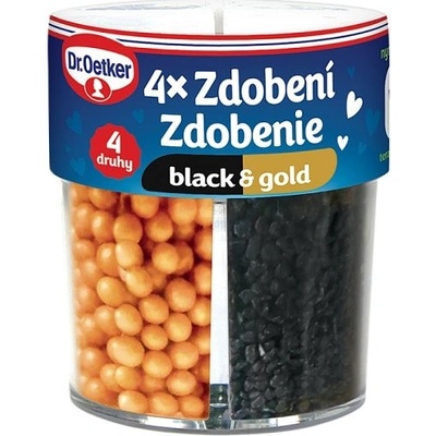 Dr. Oetker Zdobení 4 druhy black & gold 78 g