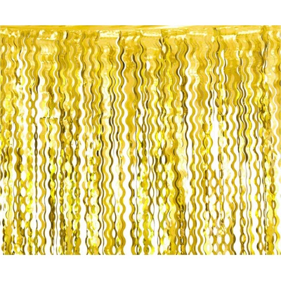 Godan Party závěs metalický zlatý spirály 100 x 200 cm